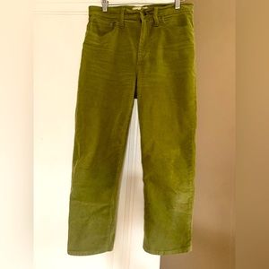 Madewell High Rise Straight Leg Cords 28P GUC